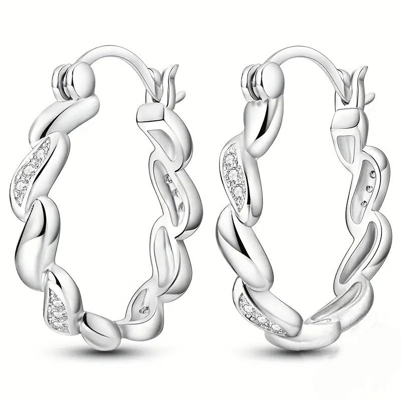 Affordable Luxury Style Fashion Zircon Shiny Geometric Earrings