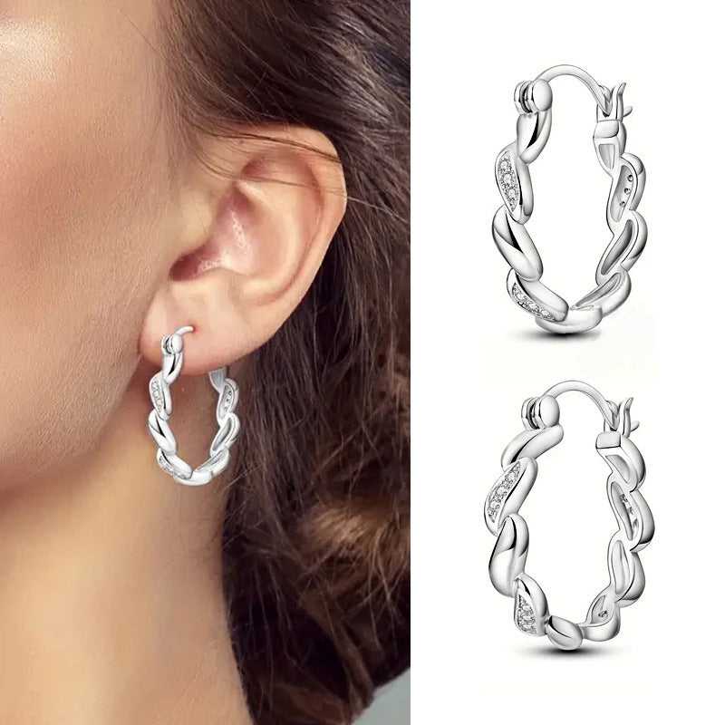 Zircon geometric earrings