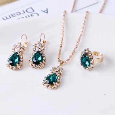 Water drop necklace set