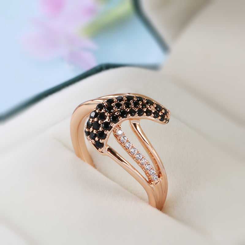 Black and White Diamond Ring