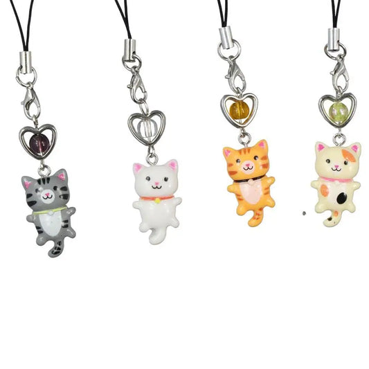 Phone Accessories Cat Pendant Cat Phone Strap Cellphone Chain Anti Lost Y2K Phone Charm Cute Keychain Phone Lanyard Jewelry Gift