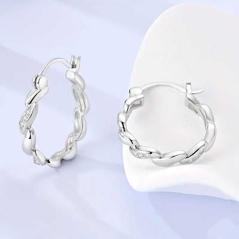 Zircon geometric earrings