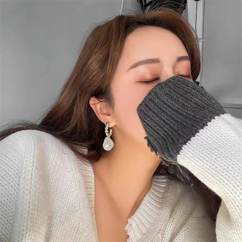 Irregular Pearl Earrings Jewelry Girl