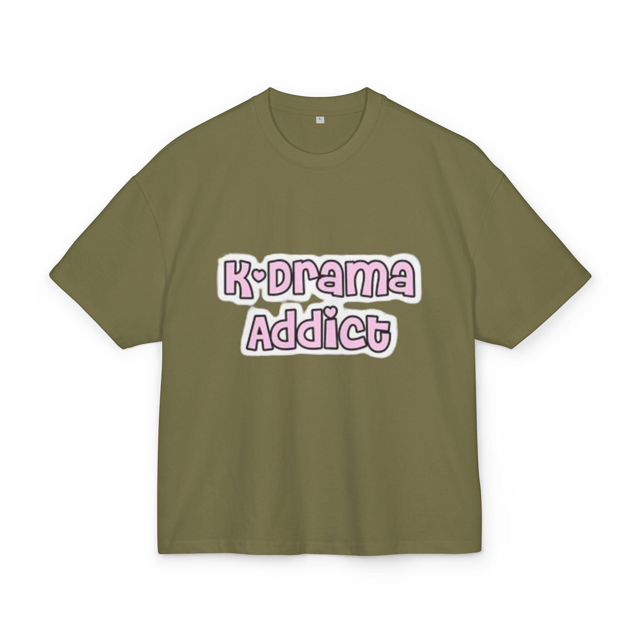 K-Drama Addict Unisex Ultra Heavy Cotton Box Tee, Comfortable & Stylish, Perfect for K-Drama Fans, Trendy Gift for Drama Lovers