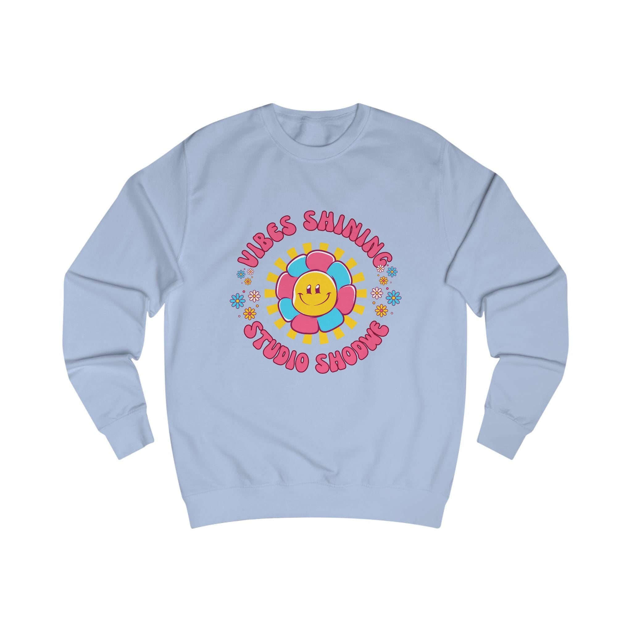 Retro Flower Power Unisex Sweatshirt, Cozy Gift, 70s Vibe, Studio Vibes, Casual Style, Trendy Apparel