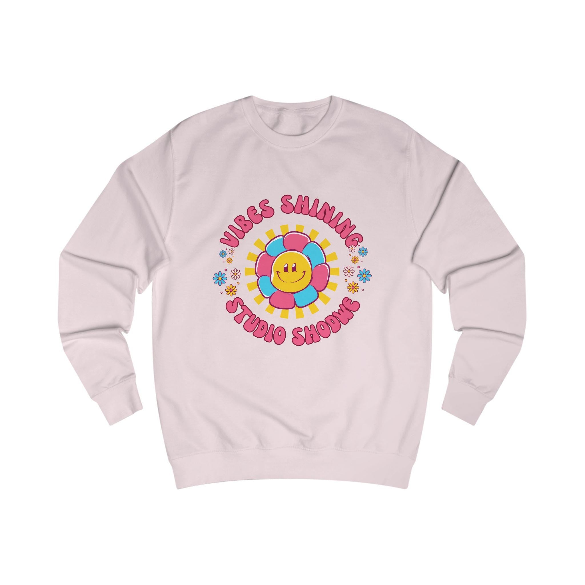 Retro Flower Power Unisex Sweatshirt, Cozy Gift, 70s Vibe, Studio Vibes, Casual Style, Trendy Apparel