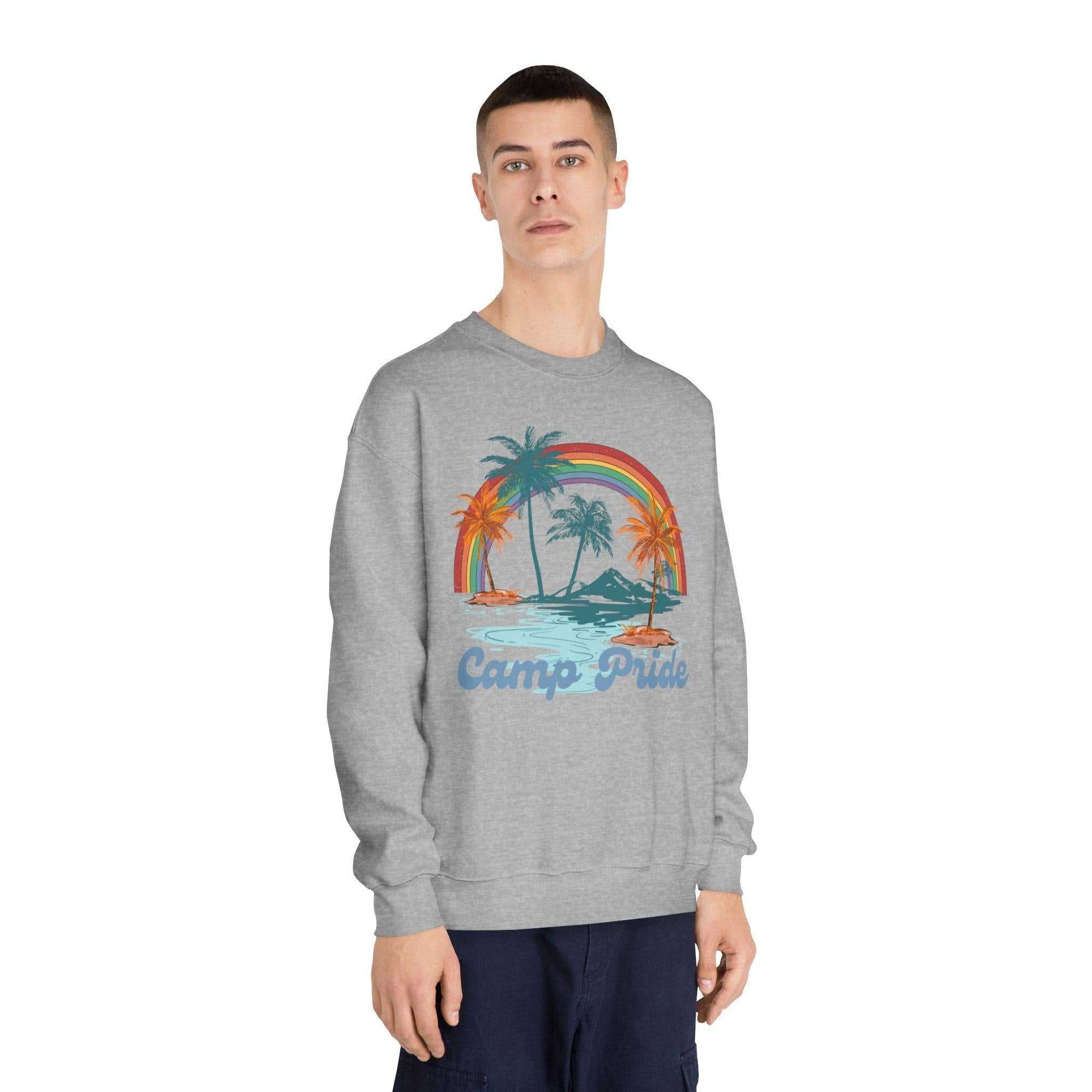 Camp Pride Crewneck Sweatshirt - Summer Vibes, LGBT Pride, Beachwear, Unisex Apparel, Gift for Friends