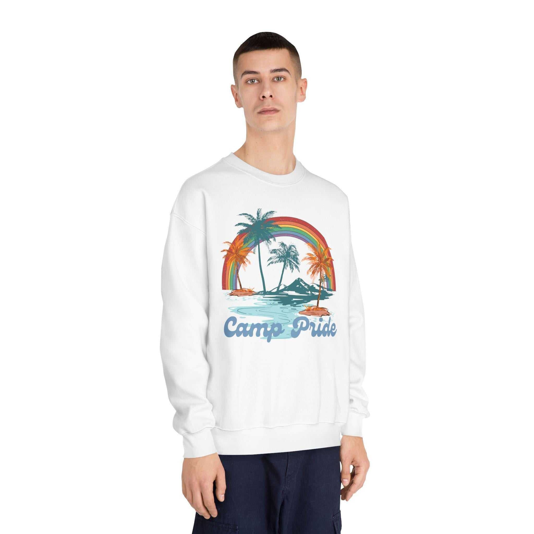 Camp Pride Crewneck Sweatshirt - Summer Vibes, LGBT Pride, Beachwear, Unisex Apparel, Gift for Friends